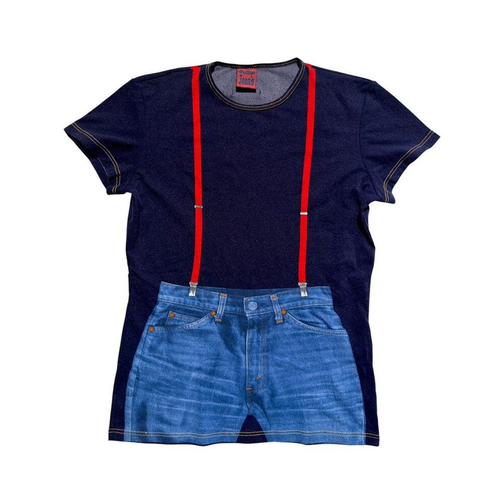 trompe l'oeil suspender top